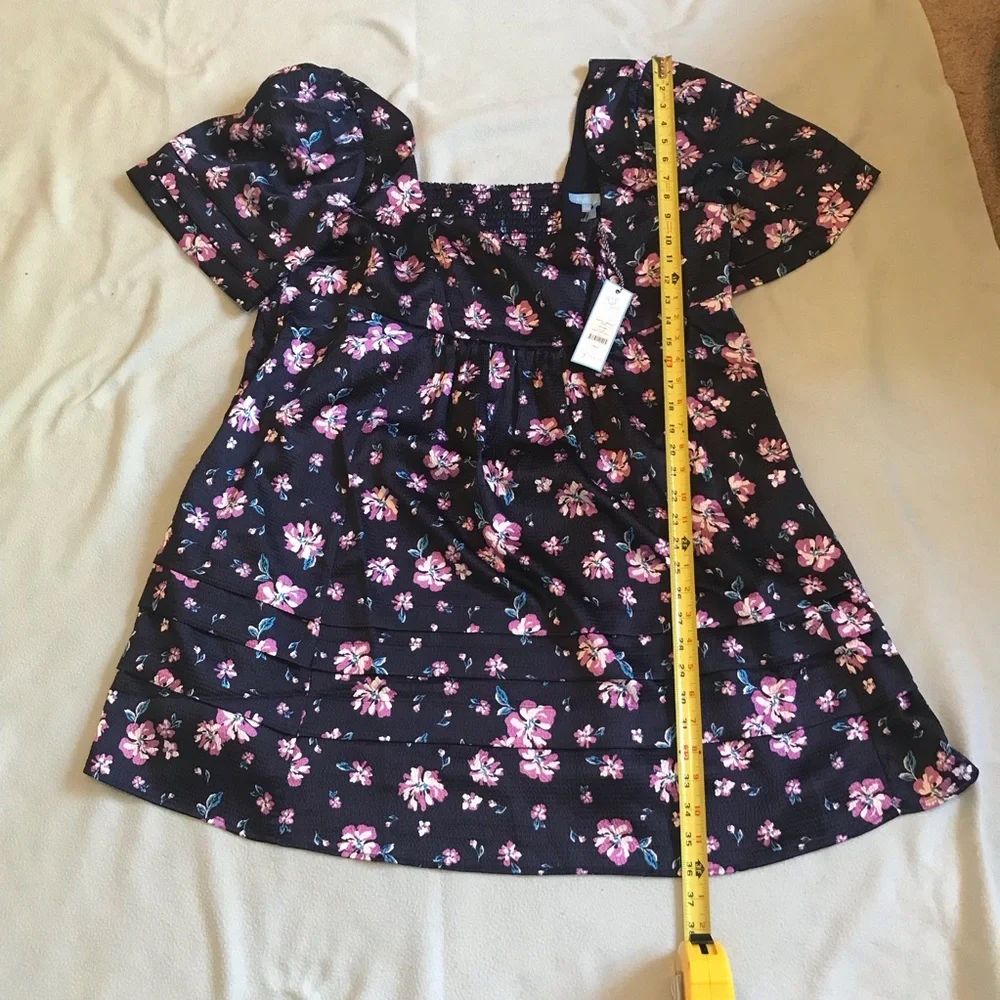 Draper James Blue New with Tags Floral Babydoll Dress - Picture 5 of 7